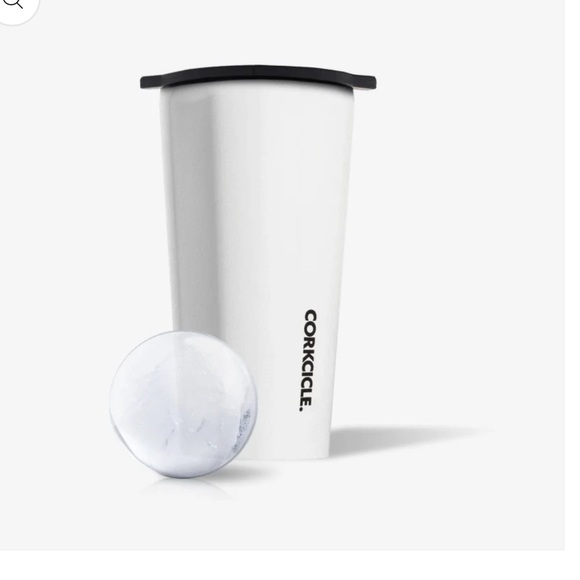 Corkcicle Invisiball Gloss White Kit With Tumbler 24oz Clear Ice Spheres - Picture 1 of 9